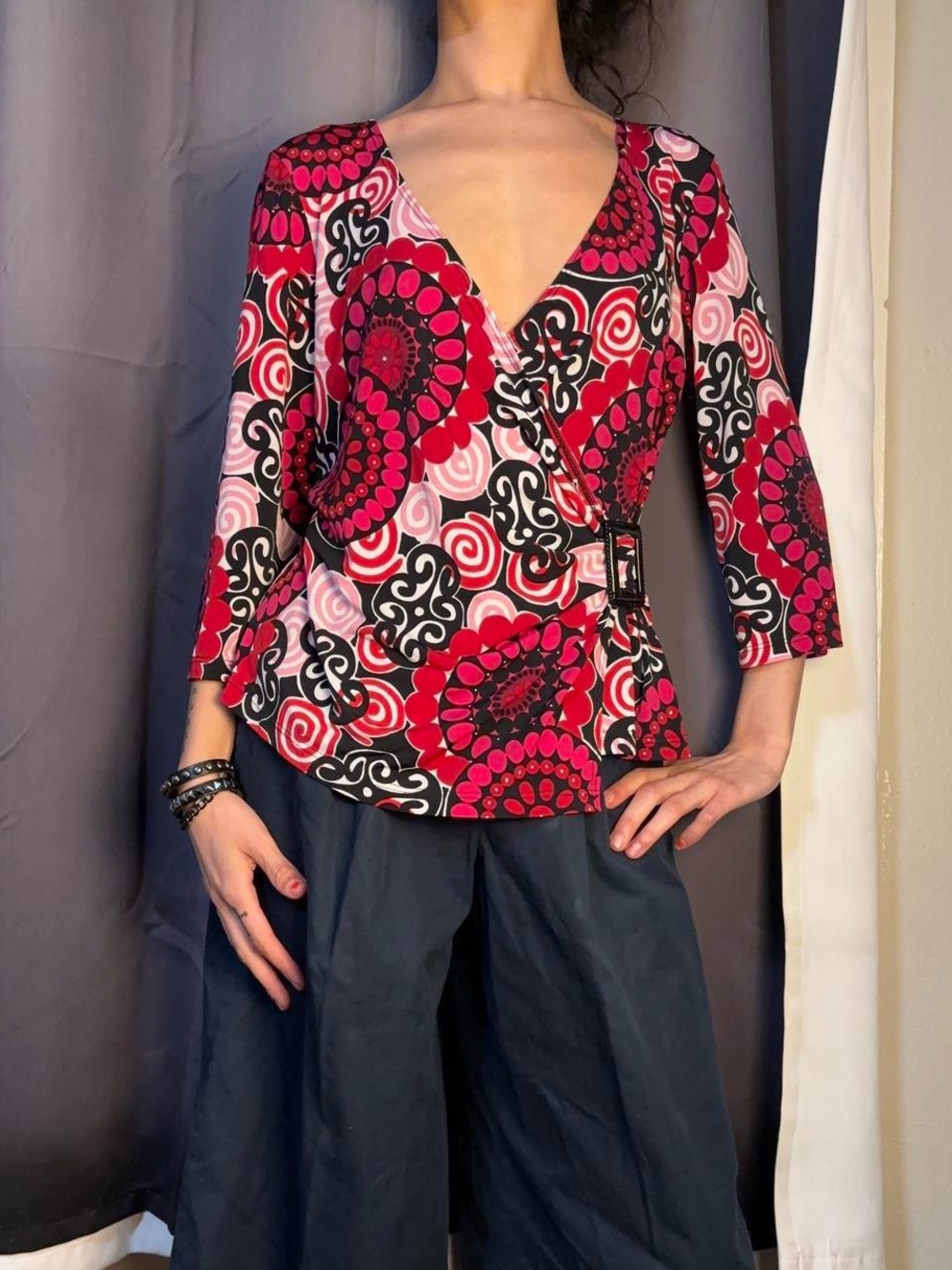 Pink & Red Top by I.N Studio